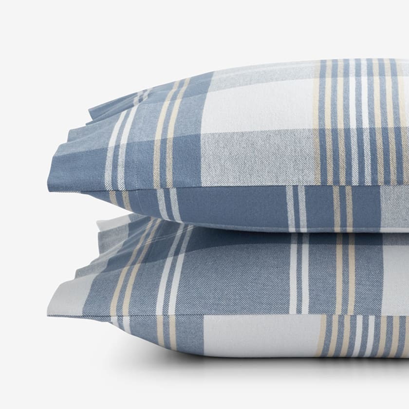 Oversized Plaid Classic Ultra-Cozy Cotton Flannel Pillowcases
