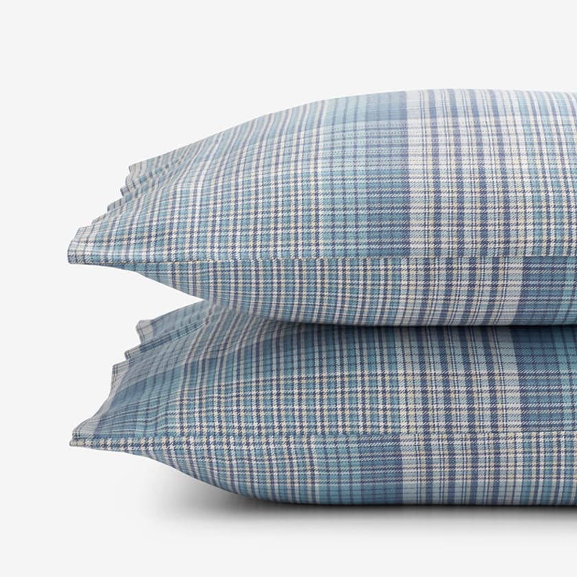 Mini Check Plaid Classic Ultra-Cozy Cotton Flannel Pillowcases