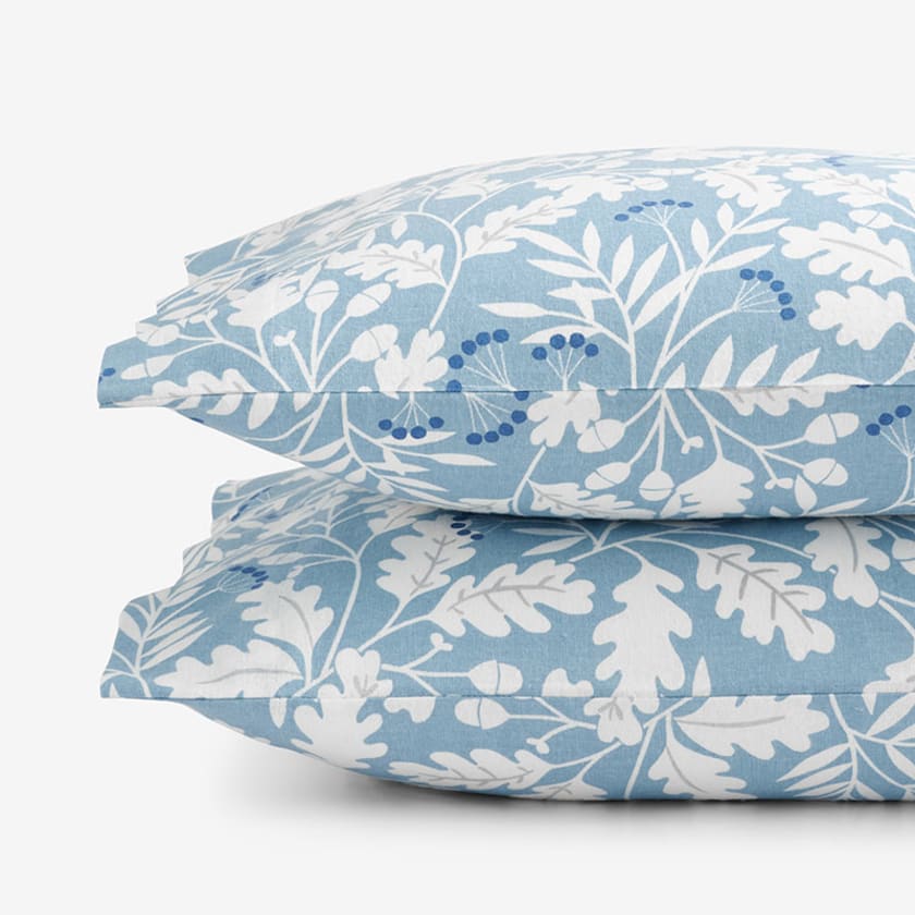 Misty Leaf Classic Ultra-Cozy Cotton Flannel Pillowcases