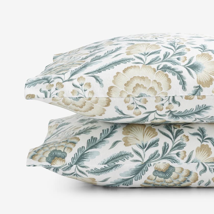 Jean Floral Classic Ultra-Cozy Cotton Flannel Pillowcases