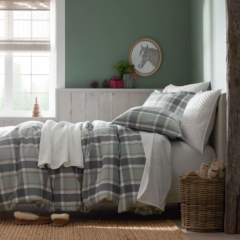 Jackson Premium Ultra-Cozy Cotton Flannel Flat Bed Sheet - Green, Twin/Twin XL