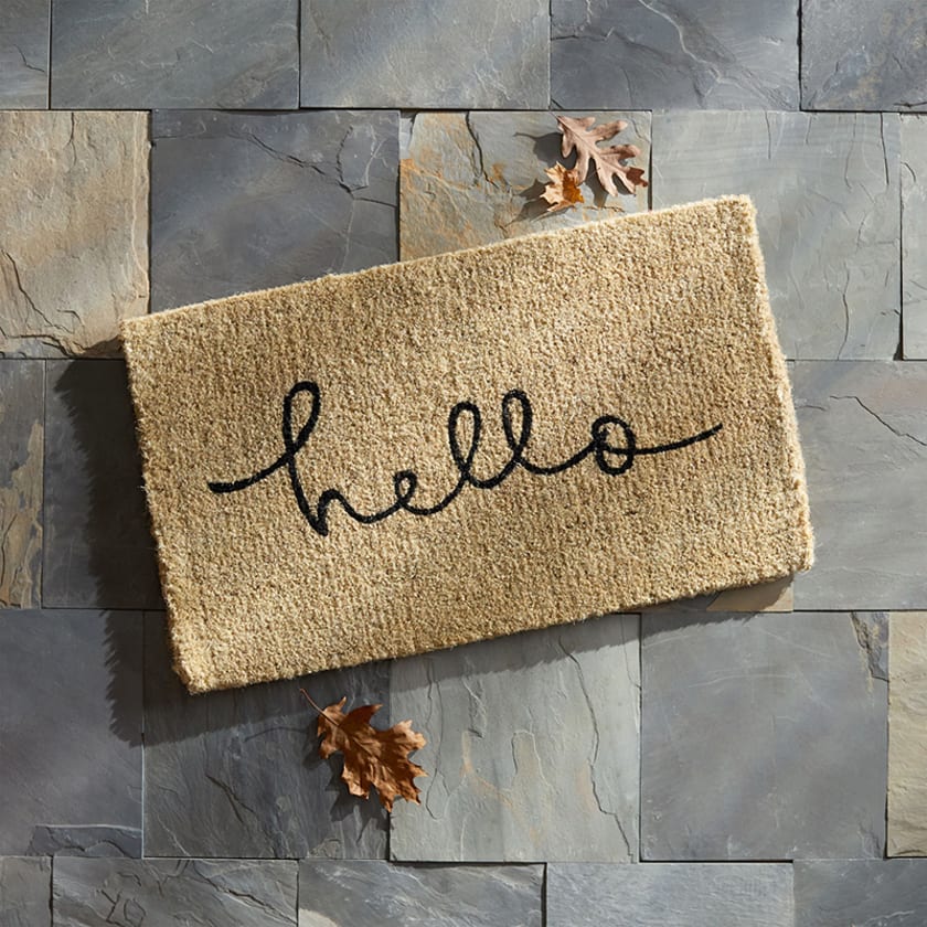 Hello Coir Door Mat