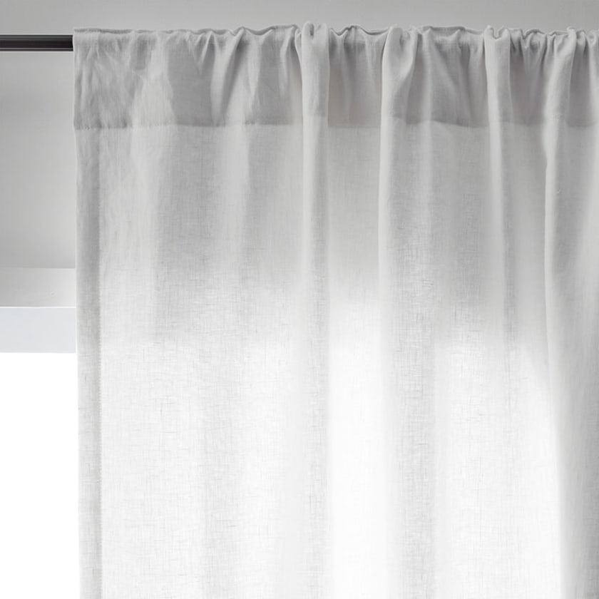 Linen Window Curtain - White