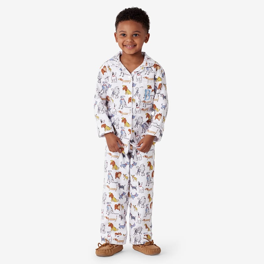Family Flannel Kids' Classic Pajama Set - Stylish Dogs, 6/7