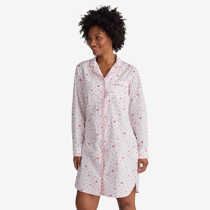 Poplin Nightshirt  - Hearts, XS