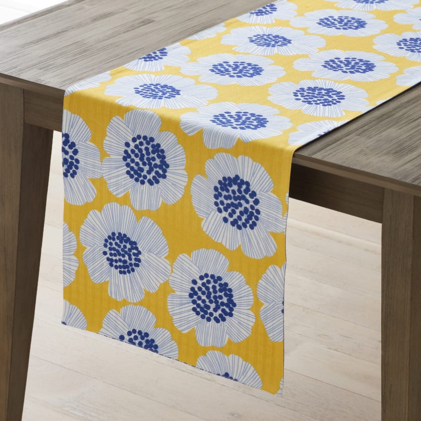 Art Deco & Gingham Reversible Cotton Table Runner