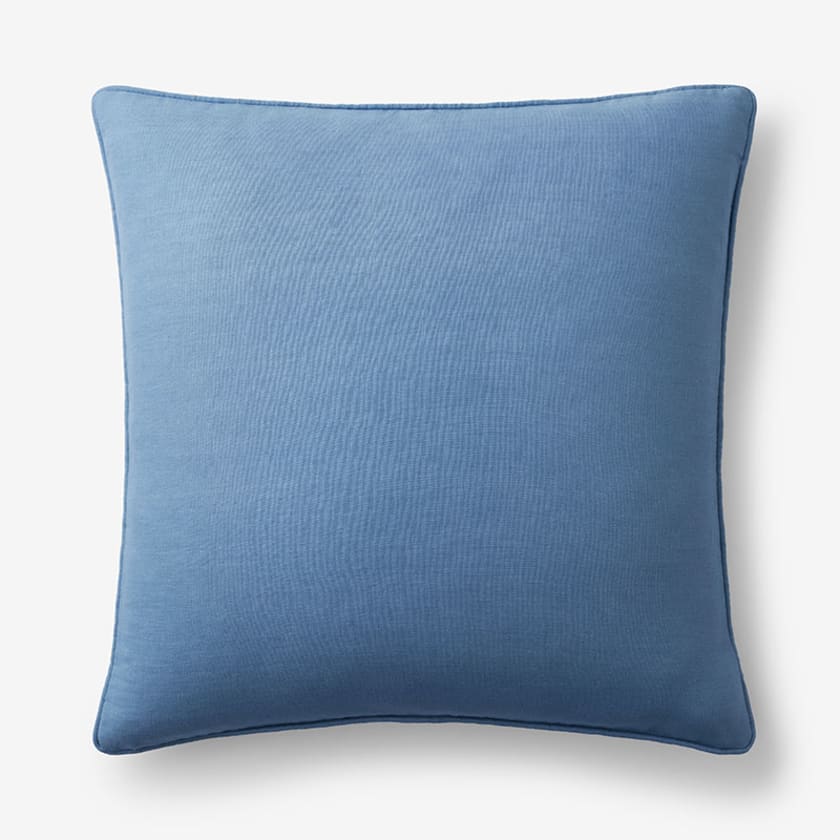 Linen Pillow Cover - Denim Blue