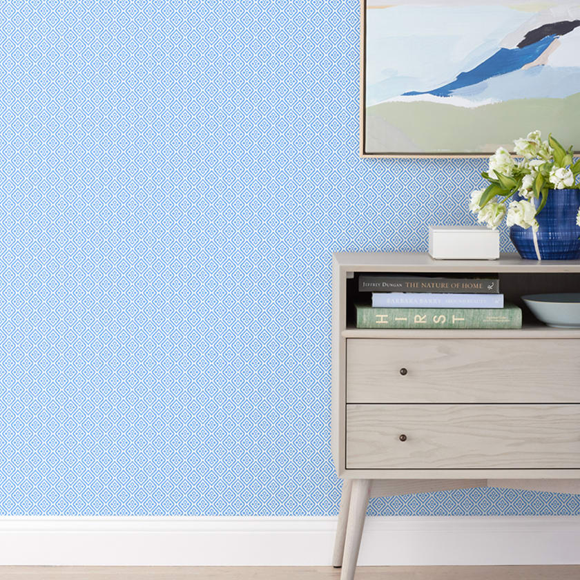 Tile Wallpaper - White/Blue