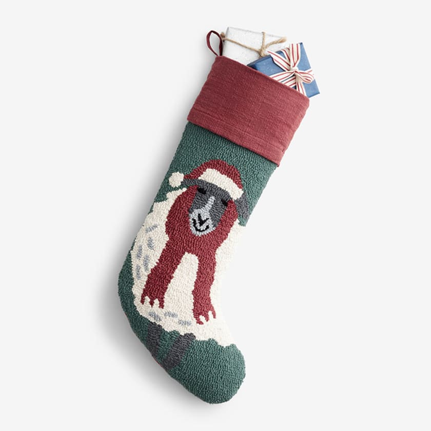 Hand-Hooked Stockings - Winter Sheep