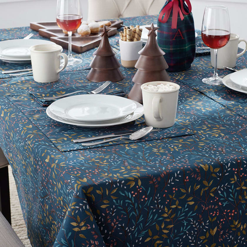 Seasonal Printed Cotton Tablecloth - Abigail