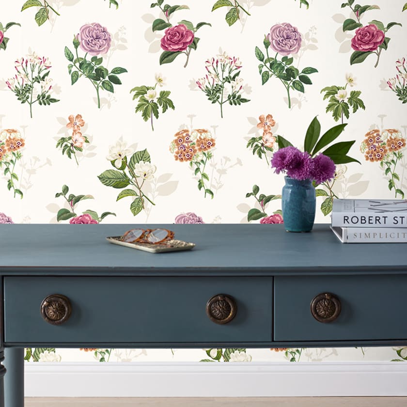 Wallpaper Swatch - Cameilla Floral Ivory
