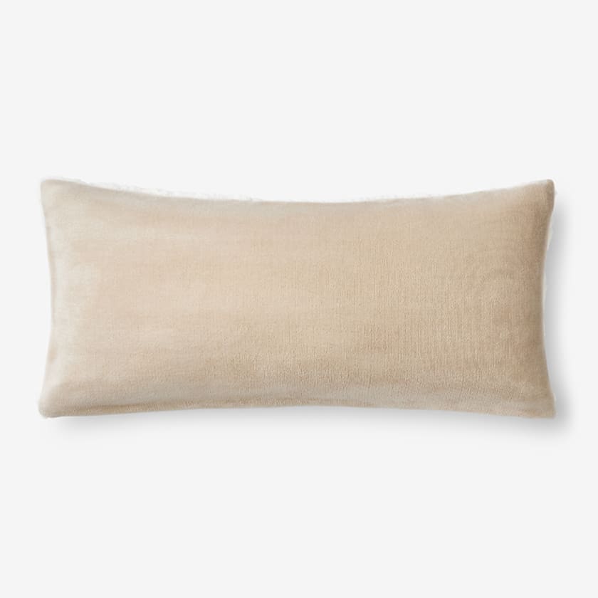 Sherpa Cozy Plush Pillow Cover  - Alabaster