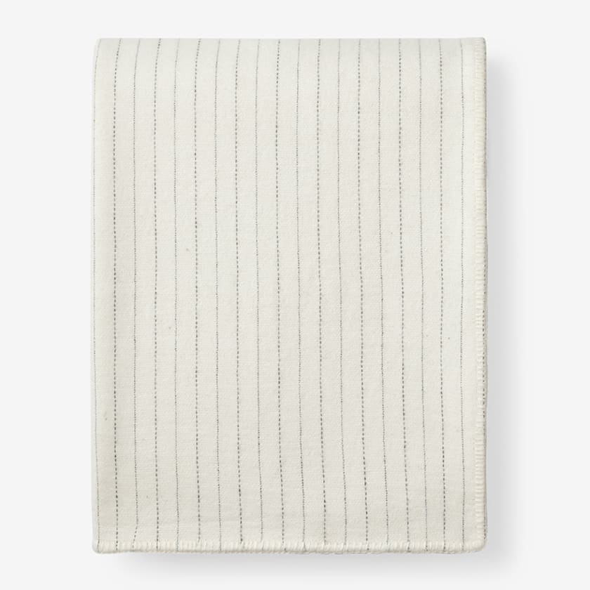 Pinstripe Blanket - Cream, Twin