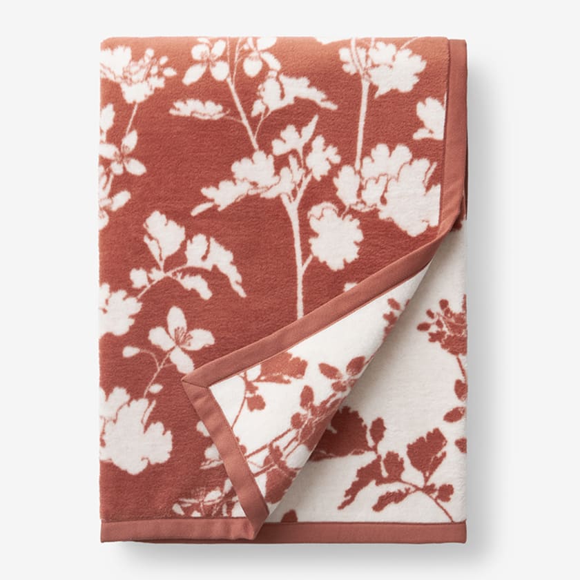 Cotton and Acrylic Throw - Brooke Floral