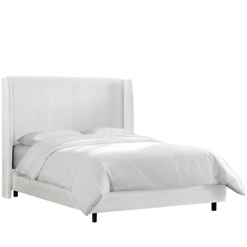 Gramercy Velvet Bed - White