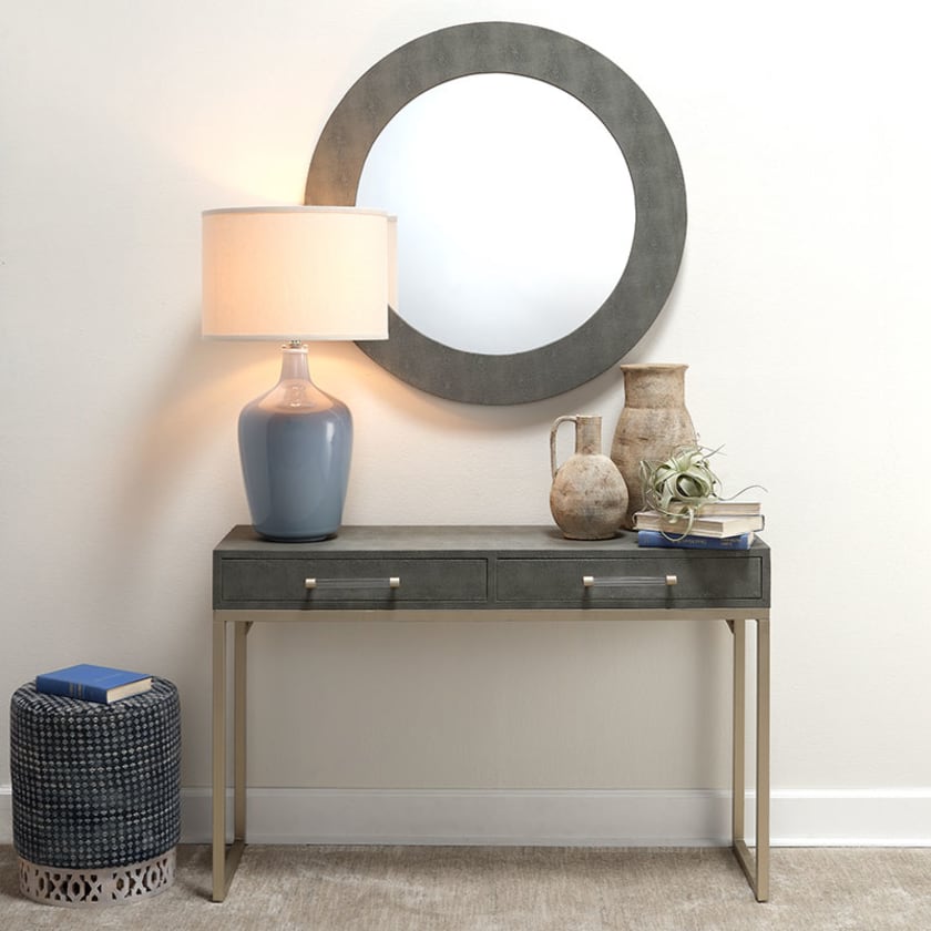 Shagreen Console Table - Gray