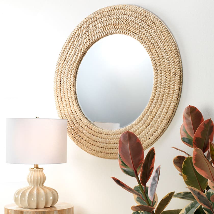 Rope Round Mirror - Natural