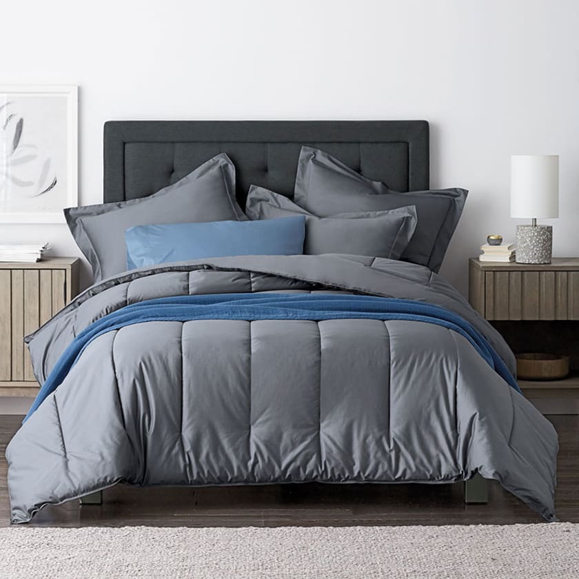 Classic Smooth Wrinkle-Free Sateen Comforter - White, Twin