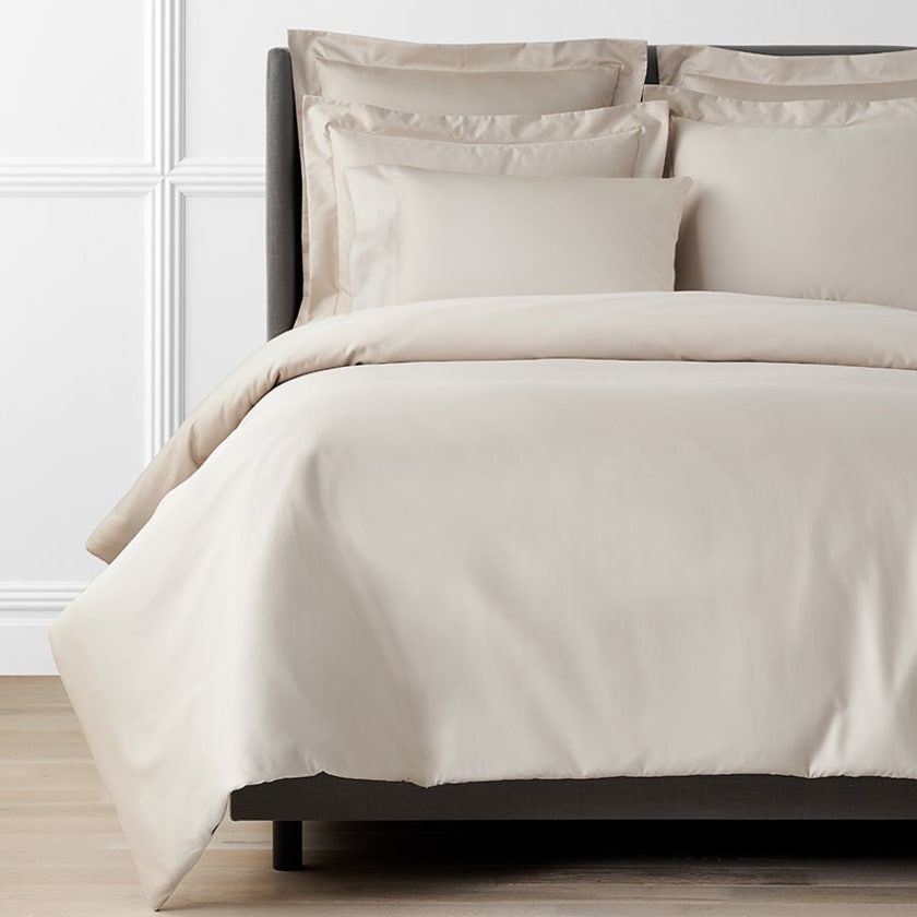 Premium Smooth Supima® Cotton Wrinkle-Free Sateen Duvet Cover - Alabaster, Twin/Twin XL