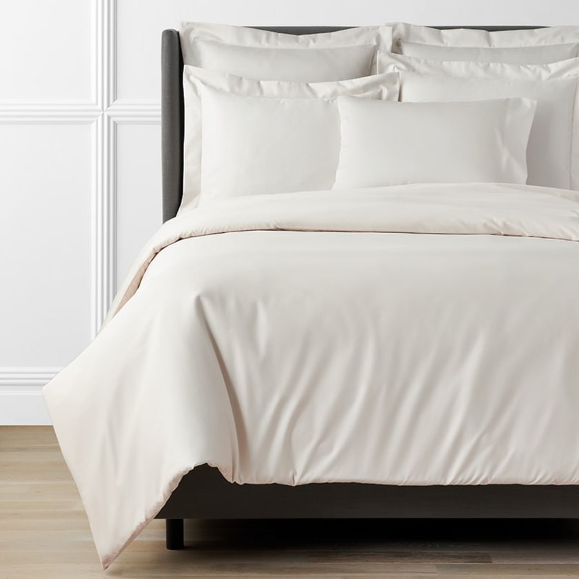 Premium Smooth Supima® Cotton Wrinkle-Free Sateen Duvet Cover - Ivory, Twin/Twin XL
