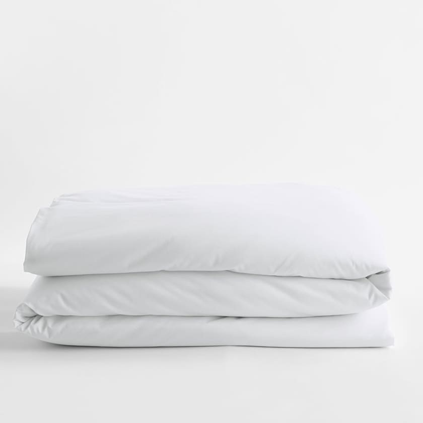 Classic Smooth Sateen Bed Duvet Cover  - White, Twin
