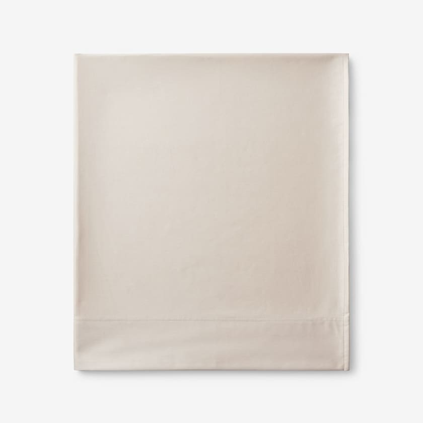 Premium Smooth Supima® Cotton Wrinkle-Free Sateen Flat Bed Sheet - Alabaster, Twin/Twin XL