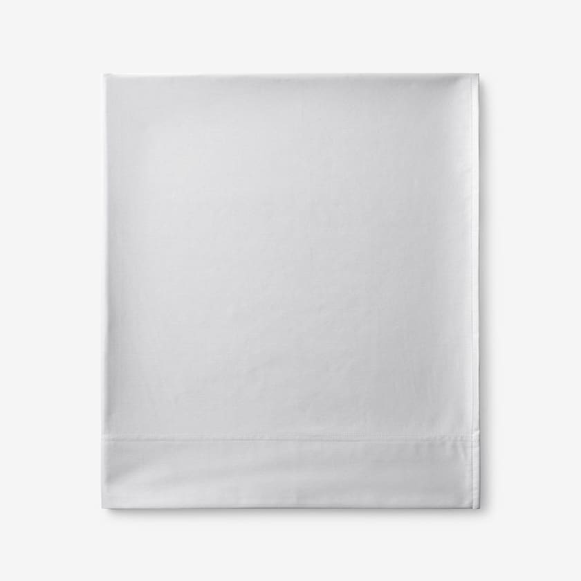 Premium Smooth Supima® Cotton Wrinkle-Free Sateen Flat Bed Sheet - Light Gray, Twin/Twin XL