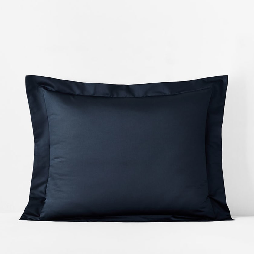 Premium Smooth Supima® Cotton Wrinkle-Free Sateen Sham - Midnight Blue, Standard