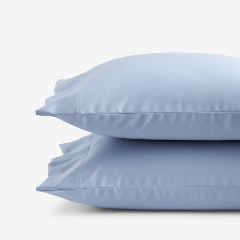Premium Smooth Supima® Cotton Wrinkle-Free Sateen Pillowcases - Blue Shadow, Standard