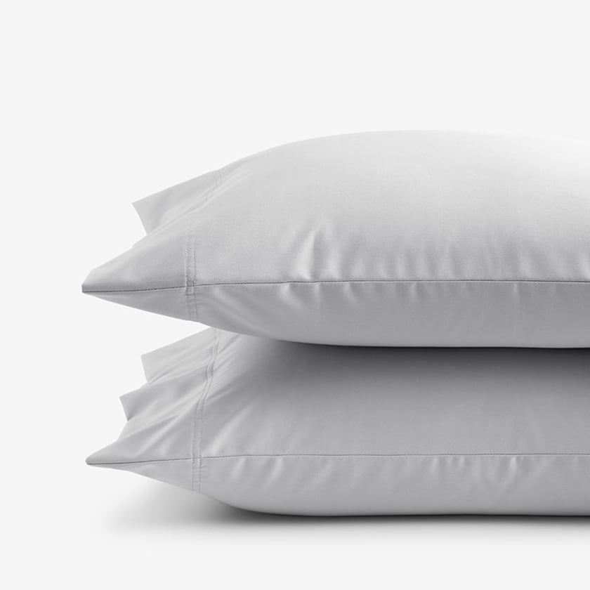 Premium Smooth Supima® Cotton Wrinkle-Free Sateen Pillowcases - Light Gray, Standard