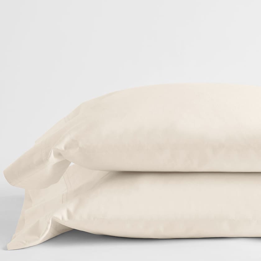Luxe Smooth Egyptian Cotton Sateen Pillowcases - Cream, Standard