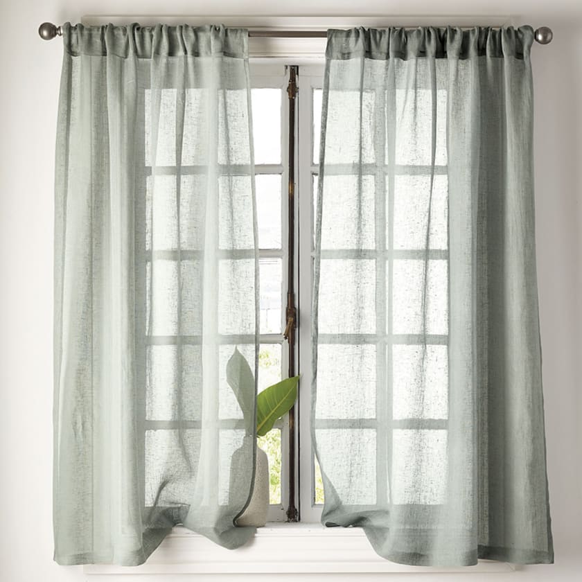 Sheer Linen Window Curtain - Amber