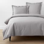 Classic Cool Organic Cotton Percale Duvet Cover - Gray, Twin/Twin XL