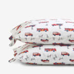 Fireman's Best Friend Classic Cool Organic Cotton Percale Pillowcases - Multi, Standard