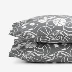 Sports Balls Classic Cool Organic Cotton Percale Pillowcases - Gray, Standard