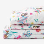 Floral Fairies Classic Cool Organic Cotton Percale Sheet Set - Multi, Twin