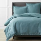 Premium Breathable Premium Breathable Relaxed Linen Solid Duvet Cover - Teal, Twin/Twin XL