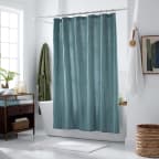 Relaxed Linen Shower Curtain - Teal
