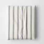 Narrow Stripe Classic Cool Cotton Percale Fitted Bed Sheet - Navy, Twin