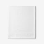 Classic Cool Cotton Percale Solid Flat Bed Sheets - White, Twin