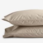 Classic Cool Cotton Percale Pillowcases - Cocoa, Standard