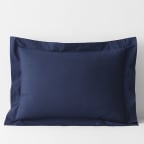 Classic Cool Cotton Percale Sham - Navy, Standard