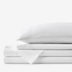 Dorset Stripe Premium Smooth Egyptian Cotton Sateen Bed Sheet Set - White, Full