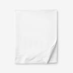 Luxe Smooth Egyptian Cotton Sateen Flat Bed Sheet - White, Queen