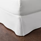 Lucille Jacquard Cotton Bed Skirt - White