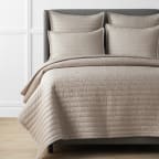 Premium Smooth Wrinkle-Free Sateen Quilted Coverlet - Light Birch, Twin/Twin XL