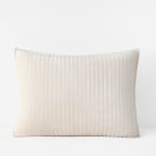 Harmony Luxe Ultra-Cozy Velvet Quilted Sham - Cream, Standard