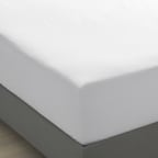 Classic Cool Cotton Percale Waterproof Fitted Bed Sheet - White, Twin XL