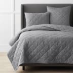 Bromley Premium Ultra-Cozy Flannel Coverlet - Smoke, Twin/Twin XL
