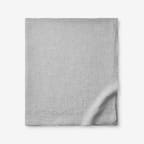 Premium Breathable Relaxed Chambray Linen Flat Bed Sheet - Gray, Twin/Twin XL